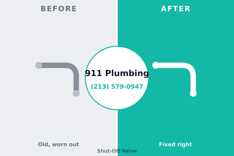 Before and after: plumbing repair Flourtown, PA
